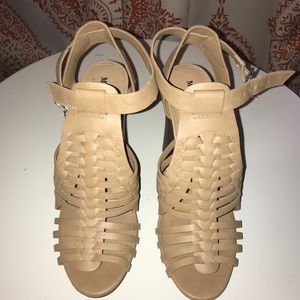 Tan chunky wedges